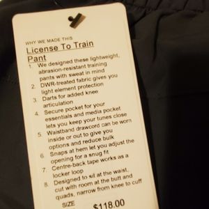 lululemon license to train pants